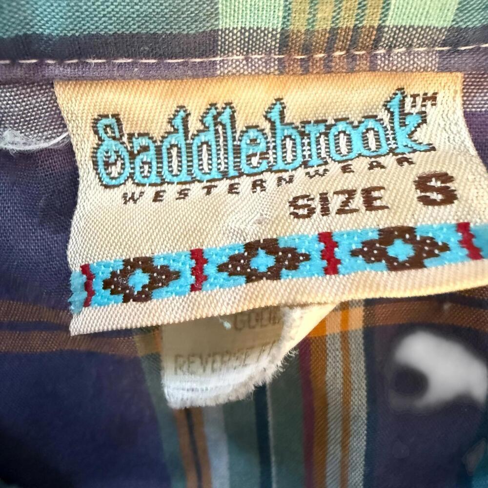 Saddlebrook plaid short sleeve snap shirt S men’s Western ranchwear - Picture 3 of 5